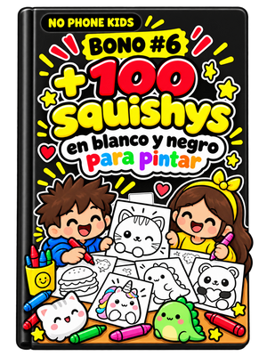 +100 squishys en blanco y negro para pintar